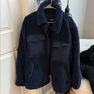ALO Yoga Navy Sherpa Jacket